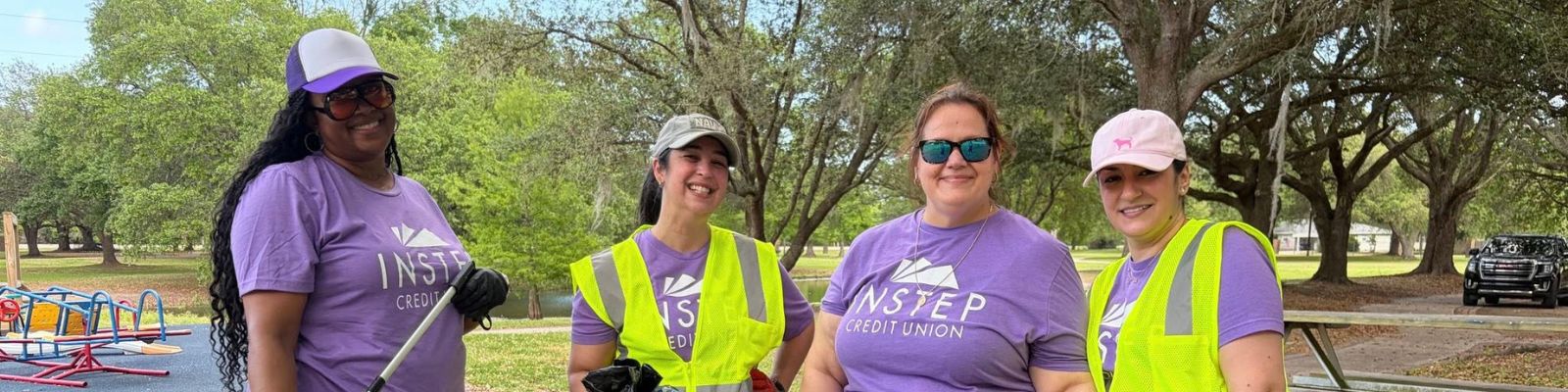 Instep members volunteering outdoors